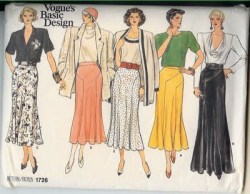 1726 VOGUE FIT FLARE LONGER TULIP SKIRT LENGTHS PATTERN 12